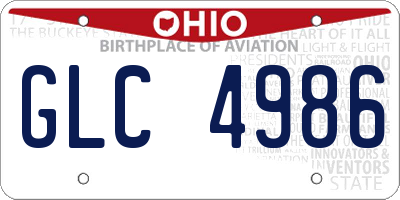 OH license plate GLC4986