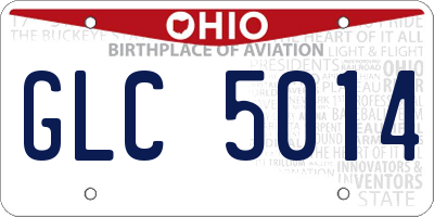 OH license plate GLC5014