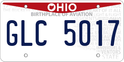 OH license plate GLC5017