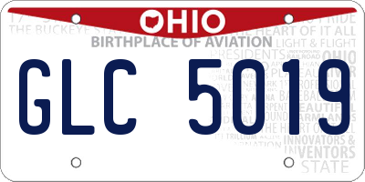 OH license plate GLC5019