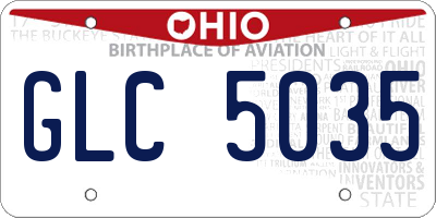 OH license plate GLC5035