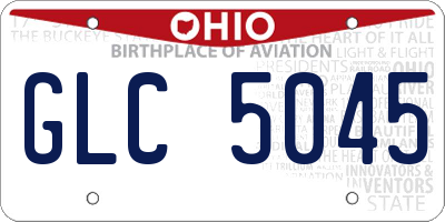 OH license plate GLC5045