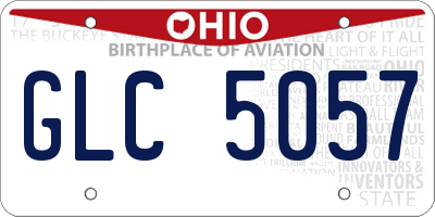 OH license plate GLC5057