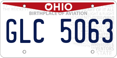 OH license plate GLC5063