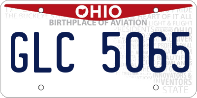 OH license plate GLC5065