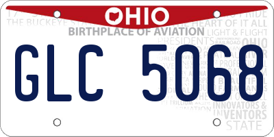 OH license plate GLC5068