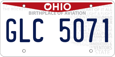OH license plate GLC5071