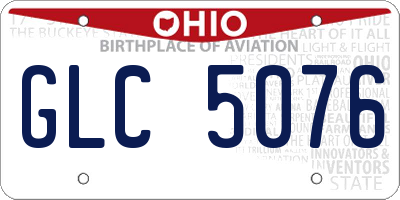 OH license plate GLC5076