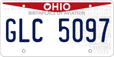 OH license plate GLC5097
