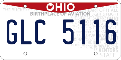OH license plate GLC5116