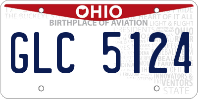 OH license plate GLC5124
