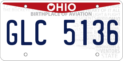 OH license plate GLC5136