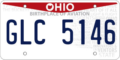 OH license plate GLC5146