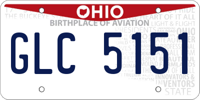 OH license plate GLC5151