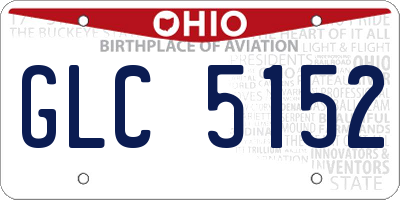 OH license plate GLC5152