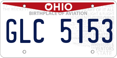 OH license plate GLC5153