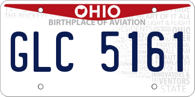 OH license plate GLC5161