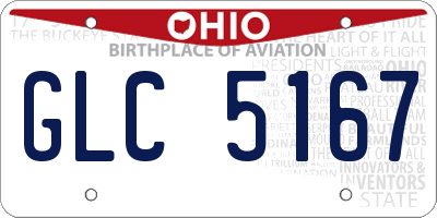 OH license plate GLC5167