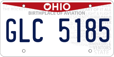 OH license plate GLC5185