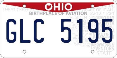 OH license plate GLC5195