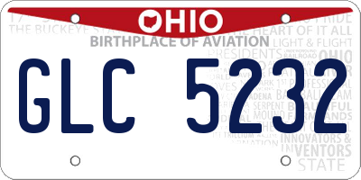 OH license plate GLC5232