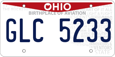 OH license plate GLC5233