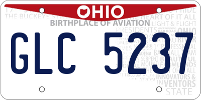 OH license plate GLC5237