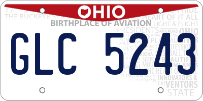 OH license plate GLC5243