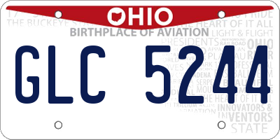 OH license plate GLC5244