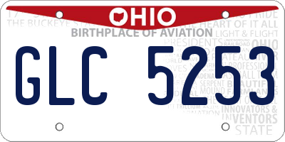 OH license plate GLC5253