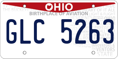 OH license plate GLC5263