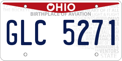 OH license plate GLC5271