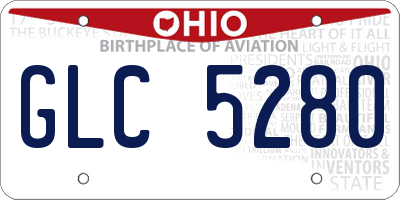 OH license plate GLC5280