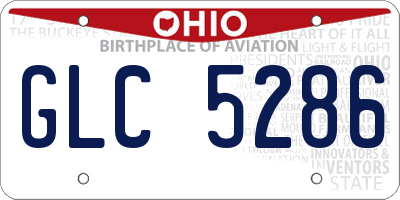 OH license plate GLC5286