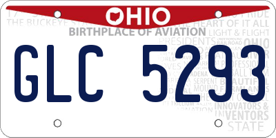 OH license plate GLC5293