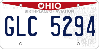 OH license plate GLC5294