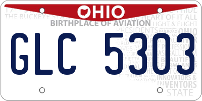 OH license plate GLC5303