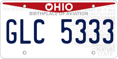 OH license plate GLC5333