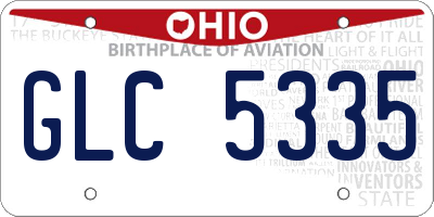 OH license plate GLC5335