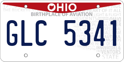 OH license plate GLC5341