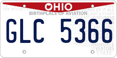 OH license plate GLC5366