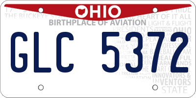 OH license plate GLC5372