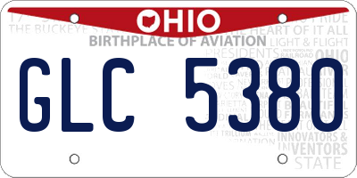 OH license plate GLC5380