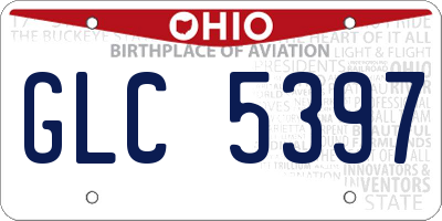 OH license plate GLC5397