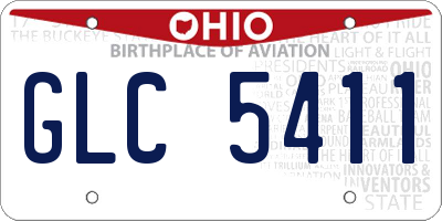 OH license plate GLC5411
