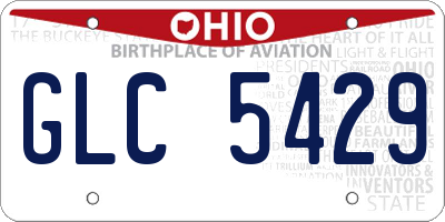 OH license plate GLC5429