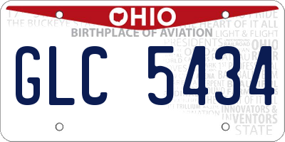 OH license plate GLC5434
