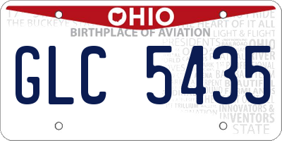 OH license plate GLC5435