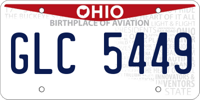 OH license plate GLC5449