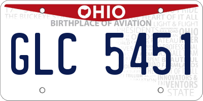 OH license plate GLC5451